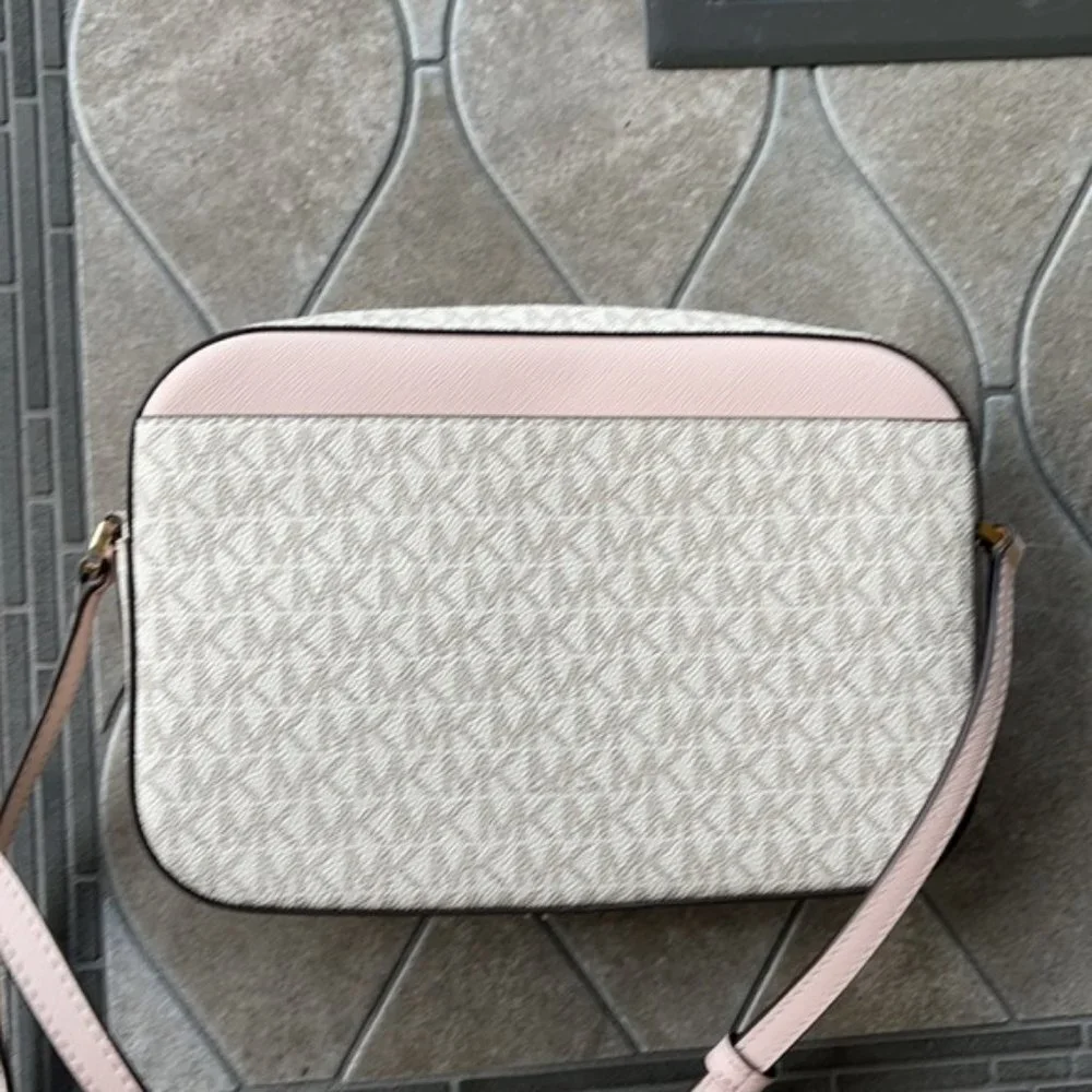 Michael Kors Jet Set Item Large East West Zip Chain Crossbody Powder Blush